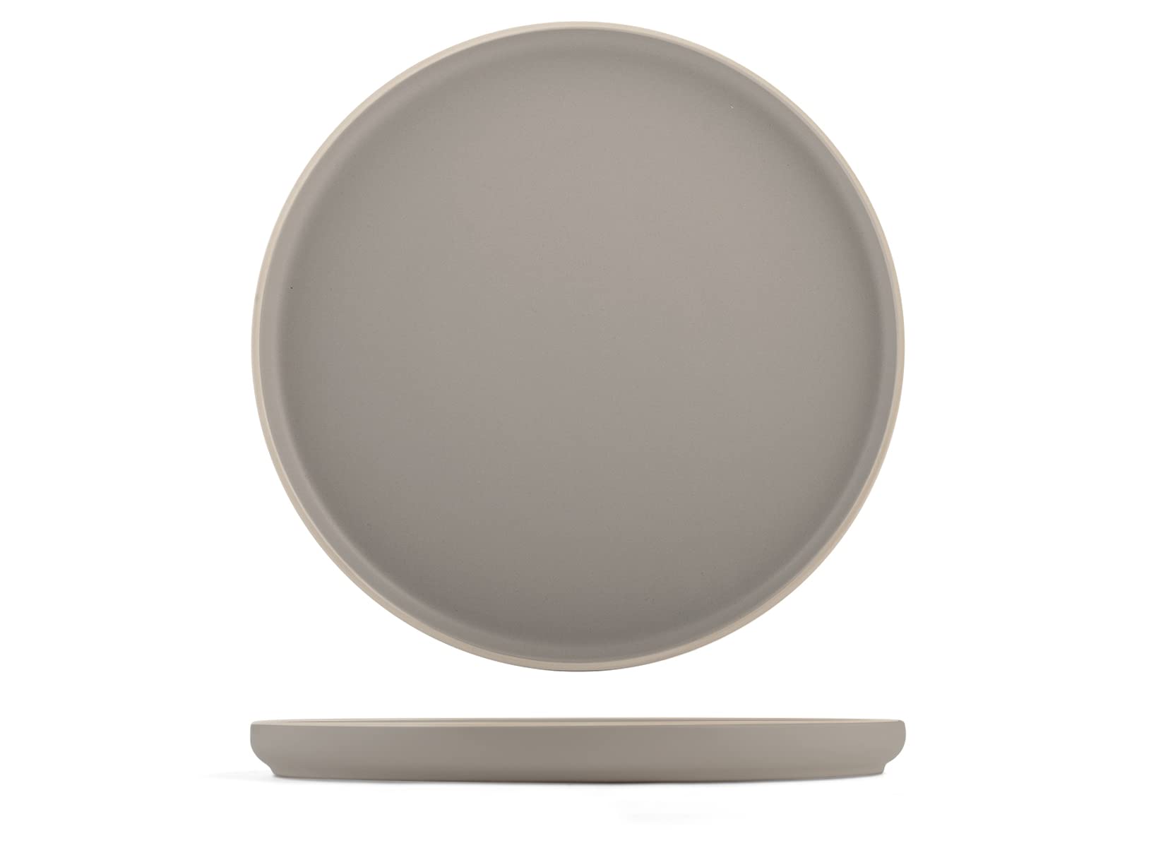 H&H Servizio Tavola Bergen 18 Pezzi in Stoneware Opaco – Piatti Piani, Fondi e Frutta – Lavabili in Lavastoviglie e Adatti al Microonde – Design Moderno, Colori Naturali