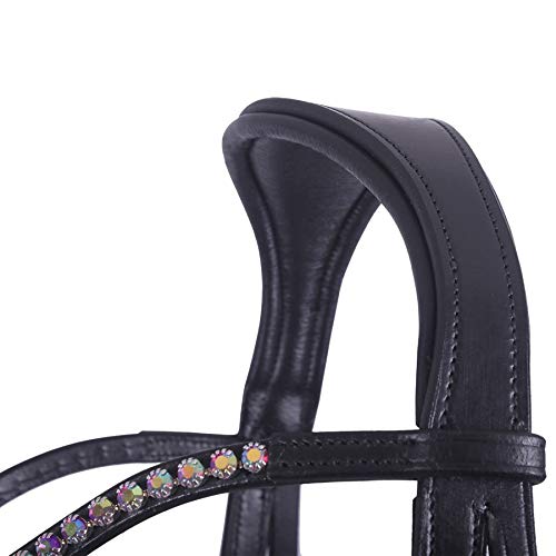 Bride sans mors Sunna Cob Noir filet équitation bitless QHP