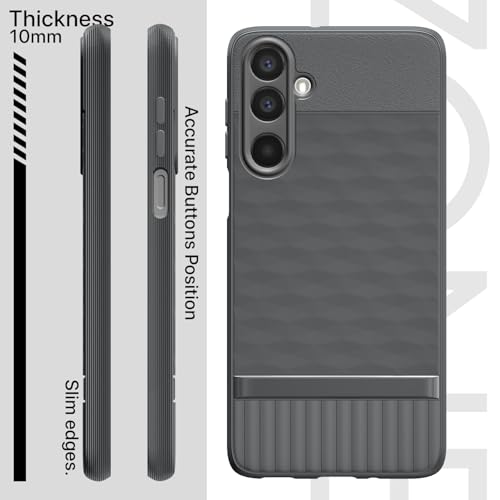Image of Pikkme Back Cover for Samsung Galaxy M17 5G / A17 5G / F17 5G Soft Grip 3D Hexa Cube Texture Silicone Bumper Case (Grey)