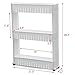 Yaheetech 3 Tier Mobile Shelving Unit Slim Slide-Out Storage Tower Pull out Pantry Shelves Cart for Kitchen Bathroom Bedroom Laundry Room Narrow Places on Wheels White