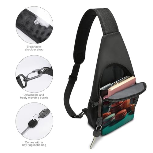 Morrales tipo sling para senderismo y uso casual blanco miniatura 4
