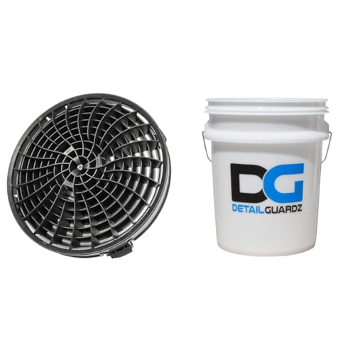 【セット買い】ディテール ガーズ(Detail Guardz) ダートロック バケツフィルター 洗車傷防止 洗車用品 自動車 グリットフィルター 砂と石の分離 ブラック 特許取得済み DG-DL-BLK + オリジナルバケツ2.0 大容量20L 水量が見え