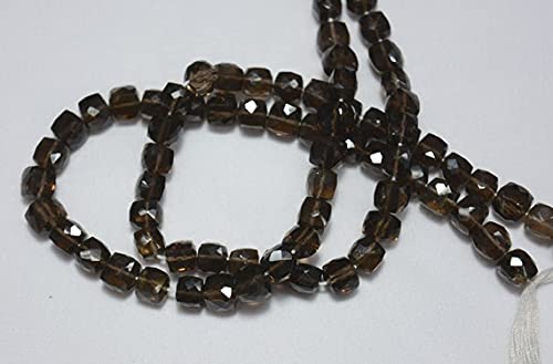 Quartz fumé en perles cubes de 7.5mm pour créer vos bijoux bohèmes chic