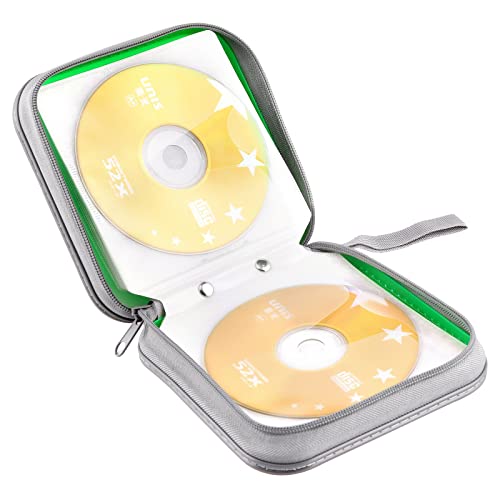 CD Case, Bivisen DVD Case Wallet Holder Binder 48 Capacity CD/DVD Cases Storage Holder Binder Organizer Wallet Book for Car Home Travel (Green) - Thumbnail 5