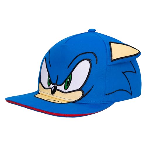 Accessory Supply Boys Sonic Hat for Kids Sonic the Hedgehog Baseball Hat with Adjustable Velcro Back Cotton Breathable Cap