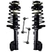 Front 4x4 Only - Front Driver & Passenger Side Complete Strut & Spring Assembly with (2) Sway Bar End Links for [1996-1999 Pathfinder 4x4] w/o Electronic Suspension