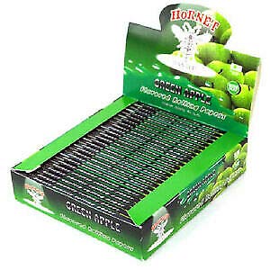HORNET FLAVOURED PAPERS KING SIZE SLIM CIGARETTE ROLLING PAPER PICK N MIX (GREEN APPLE, 10)