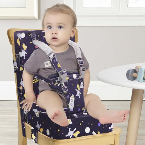 Seduta rialzata per bambini, per il tavolo, cinture di sicurezza per bambini, con schienale alto, in...