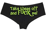 Knaughty Knickers Take These Off and Fuck Me Sexy Slutty Underwear Black Panties
