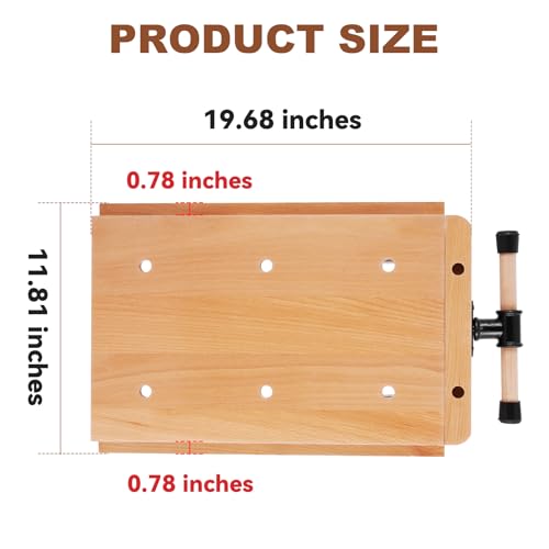 Consfly 19.68\" * 11.81\" Large Portable Work Bench Hard Wood Vise w/Ruler, Woodworking Bench Vise for Home & Woodworking Studios