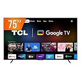 Google TV LED 75” TCL P735 4K UHD HDR DOLBY VISION - ATMOS, ALLM, com Wifi dual band e Bluetooth integrados, Comando de voz à distância, Google Assistant e borda ultrafina, Tamanho: GRANDE