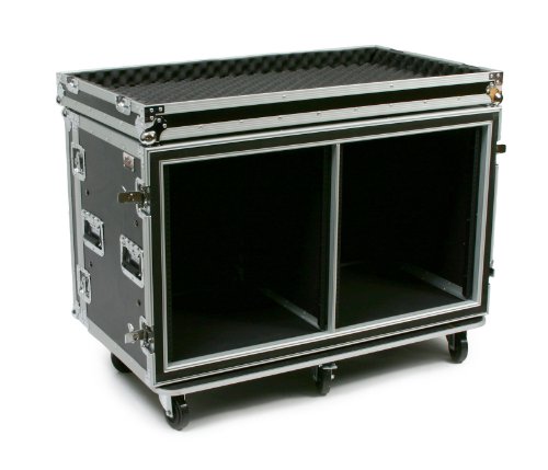 OSP Cases | ATA Road Case | Shock-Mount | 12-Space Side by Side | 20" Deep | SC12U-20SXS