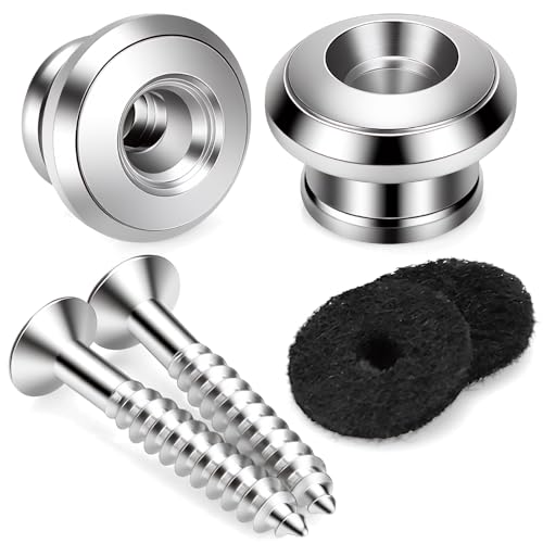2 PCS Guitar Strap Locks Buttons, Mushroom Style Guitar Strap Lock Buttons, Electric Guitar Strap...