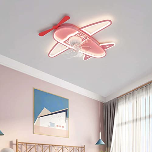 Ventilador de Techo con luz LED, Ventiladores de Techo silenciosos con Luces, con Control Remoto, Viento de Seis velocidades, Luces Ajustables de Tres Colores, para dormitorios, sa
