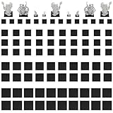 FIGURESLAB 100PCS 25mm 30mm 40mm 50mm Mix Black Square Miniature Bases, Model Base for Gaming Miniatures or Wargames Table Top Games