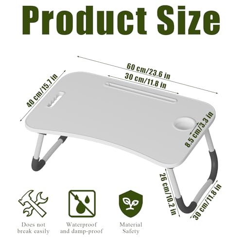 Table de lit pour ordinateur portable et support de lecture réglable - 3