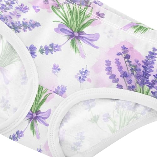 Lavender Bouquets Purple Floral Toddler Girls Underwear 2t Cotton Cute Panties Girl Fun Underpants Briefs4