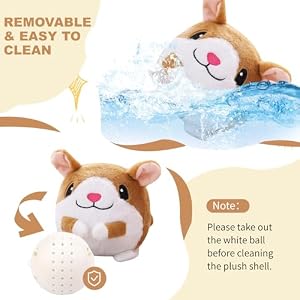 Interactive Dog Toys, Upgrade Remote Control Moving Dog Toy (White Hamster) Washable Talking Squeaky Interactive Dog Ball Chargeable Puppy Toys for Small/Medium/Large Dogs to Keep them Busy Interactive Dog Toys, Upgrade Remote Control Moving Dog Toy (White Hamster) Washable Talking Squeaky Interactive Dog Ball Chargeable Puppy Toys for Small/Medium/Large Dogs to Keep them Busy