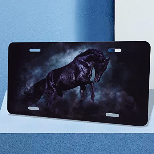 Horse License Plate Cover Animal License Plate Funny Car Decoration Vanity Tag Stainless Steel License Plate Frame Fits Any Standard Us License Plate Holder 6.2X12.2 For Women Men Youth #TOP1
