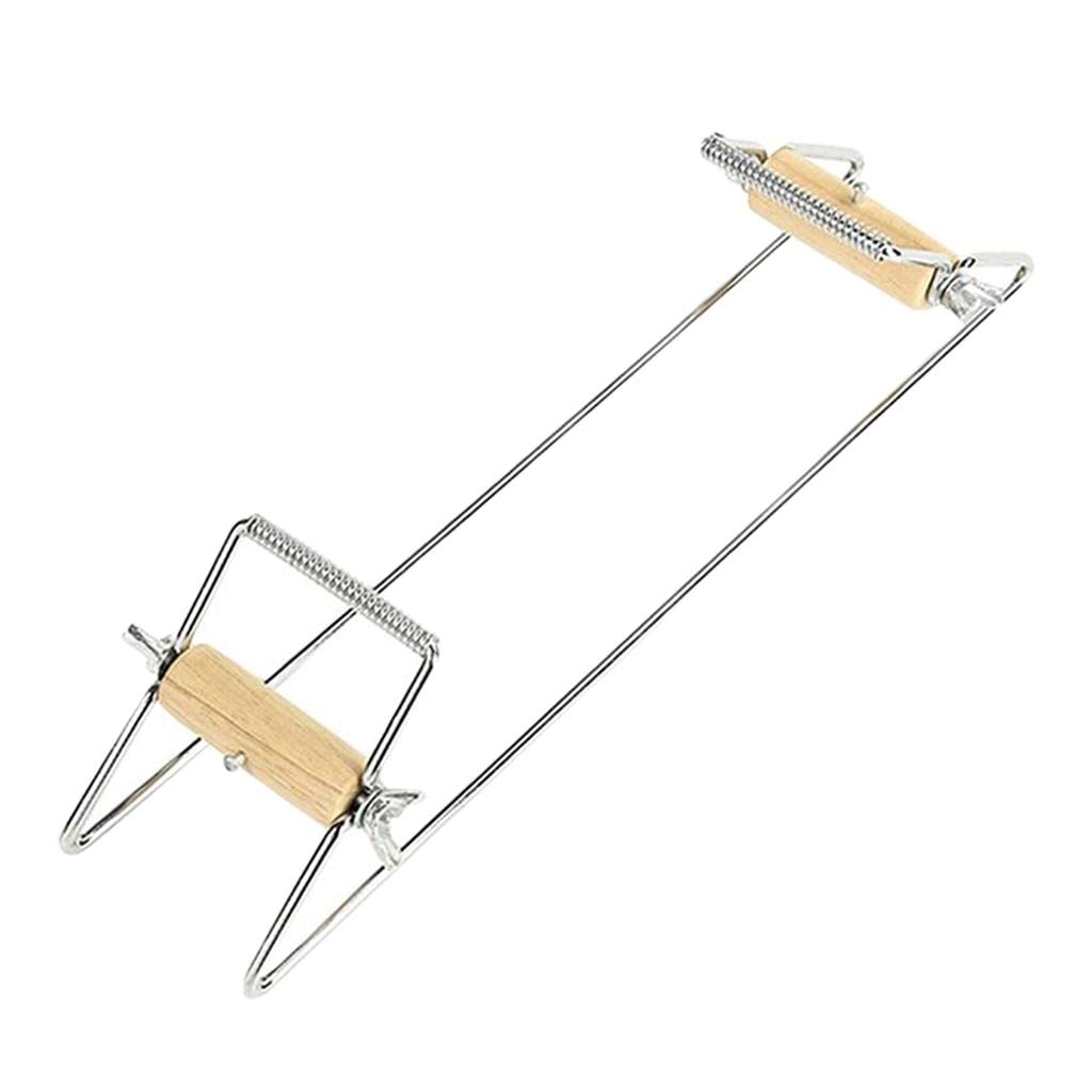 ATORSE® Stainless Steel&Wood Beading Loom for DIY Bracelet Knitting Machine Silver