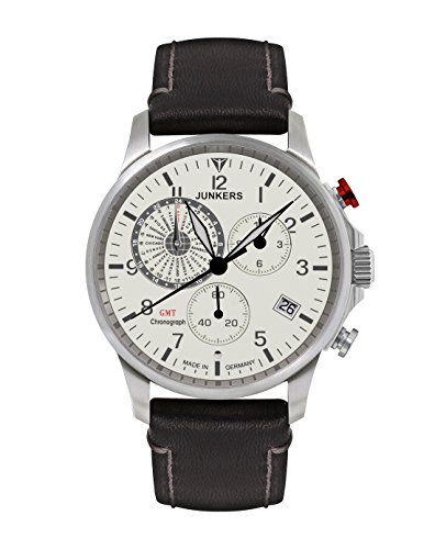 Junkers World Timer Chronograph with a Fully Luminous Dial and 42mm Case 6892-5