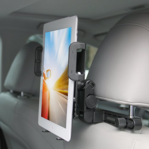 Universal Tablet Car Headrest Mount By Usa Gear - Tabgrab W/ Secure Adjustable Grip, Rotating Neck, & Easy Installation - Fits Asus Zenpad C 7.0, Premium Rca Voyager 7", Samsung Galaxy Tab A 7", More #TOP2