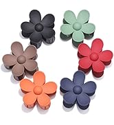 Big Hair Claw Clips Matte Flower Hair Clips Non Slip Cute Hair Catch Barrettes Jaw Clamps 6 Color...