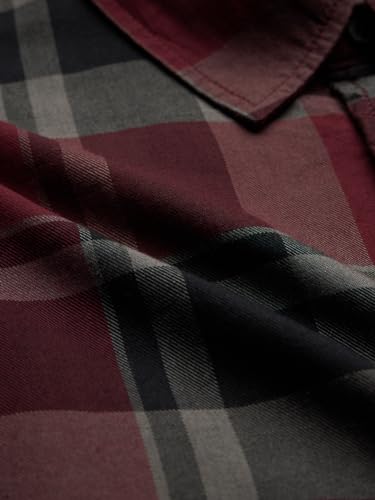 Image of The Souled Store Plaid: Black /Blue /Red Checks Long Sleeve Collared Neck Button Down Cotton Relaxed Fit Shirts for Men and Boys - Classic and Casual Wardrobe Essentials