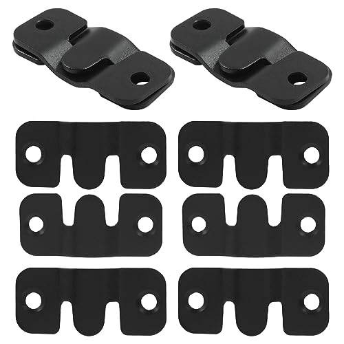 Image of 24 Pack 1.7 inchx 0.73 inch Z Clips Flush Mount Bracket Heavy Duty Stainless Steel Picture Hangers Interlocking Photo Frame Hook for Hanging Picture Display, Black