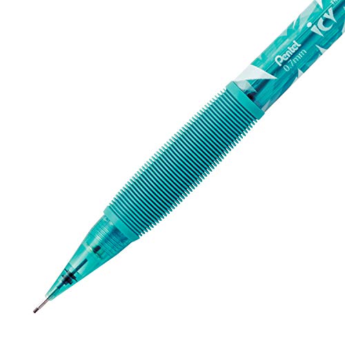 Pentel Icy Mechanical Pencil, 0.7mm, Tinted Teal Blue Barrel, Box of 12 (AL27TS) by Pentel - Image 5