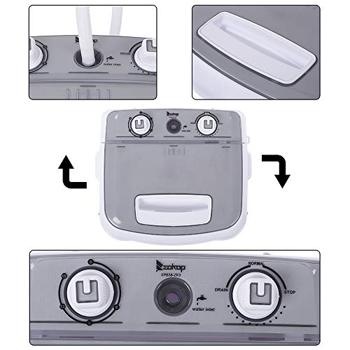 Gmsqj 10Lb Elution Integrated Semi-Automatic Gray Cover Washing Machine #TOP3