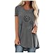 HDSFETG, maglietta estiva da donna, a maniche corte, casual, classica, girocollo, tinta unita, con dente di leone, motivo floreale, vestibilità normale, maglietta estiva da donna, #Nhde-220418 T-shirt