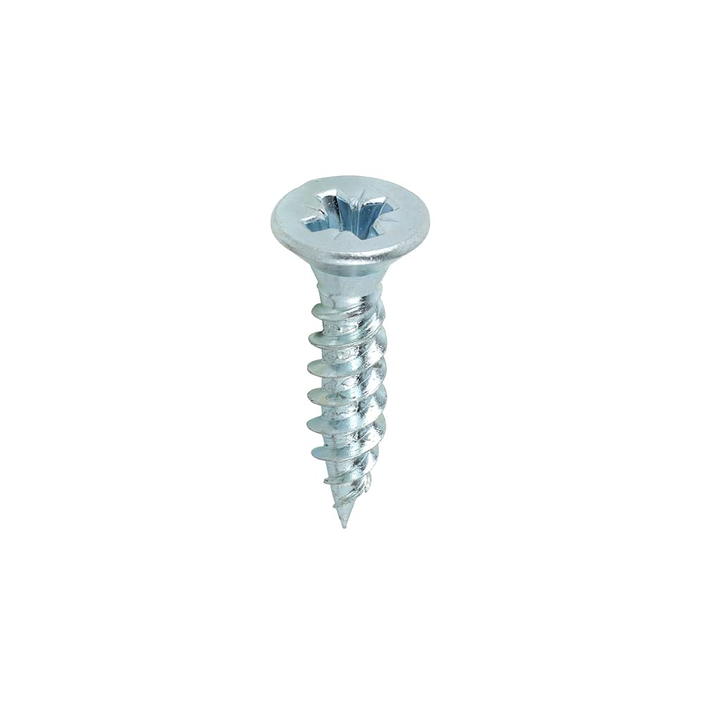 TIMCO Twin-Threaded Woodscrews - PZ - Double Countersunk - 12 x 1 - Zinc Plated - Box of 200 — image 1