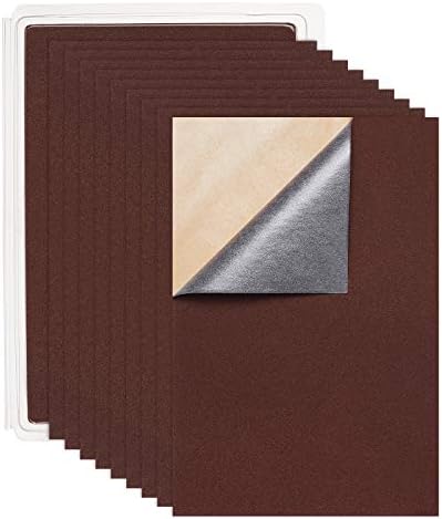 BENECREAT 20PCS Black Velvet Fabric, Sticky Back Adhesive Felt A4 Sheet Card (21cm x 30cm), Self-Adhesive, Durable and Water Resistant, Multi-purpose for Art and Craft Making