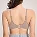 Eleplus 3 Pieces Lightly Lined Wireless Bras for Women Comfy Plunge T Shirt Bra Pack Mixcolor1,36C
