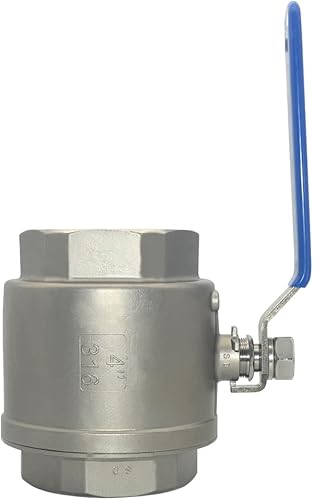 Miniatura 4 de 4" manija llena WOG1000 del vinilo de la válvula de bola del puerto de la hembra 316 del NPT 316