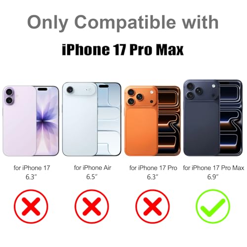 Image of Magnetic Case for iPhone 17 Pro Max [Compatible with Magsafe] [Anti-Yellowing] [1 Screen Protector] Shockproof Slim Iridescent Sparkly Case for iPhone 17 Pro Max 6.9 inch 2025, Gold