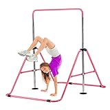 ZENOVA Gymnastics Bar for Home, Junior Kip Bar Adjustable Horizontal Bars, Foldable Gymnastic Bar for Kids
