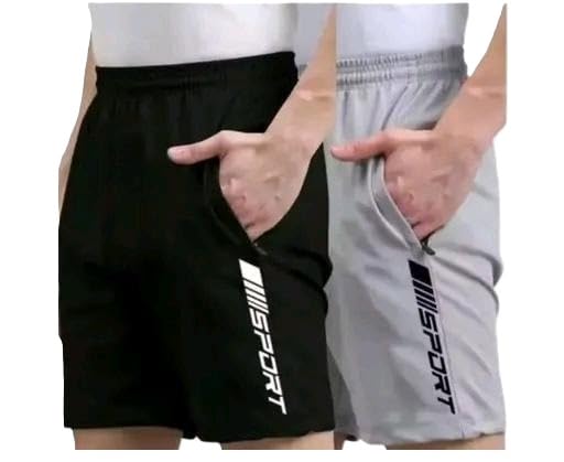 fayrouz Trendy Pack of 2 Mens Solid Sports Shorts Combo Lycra Half Pants for Men Gym Workout Running Casual-picture-16