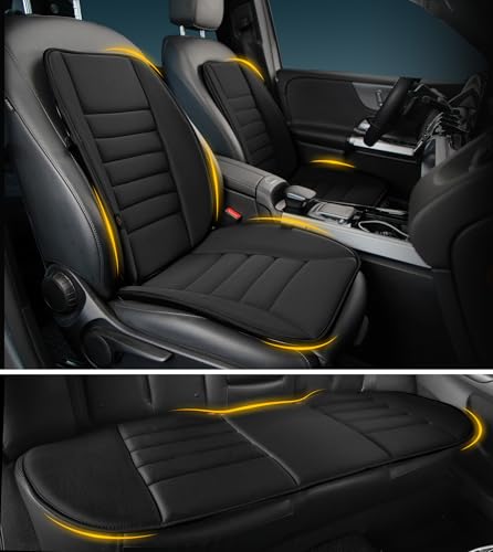 Image of kingphenix 5-Piece Car Seat Cushion Set with Back Support | Full Back Support Pillow and Seat Cushion for Long Driving, Road Trips, Truck, Van, SUV, Black
