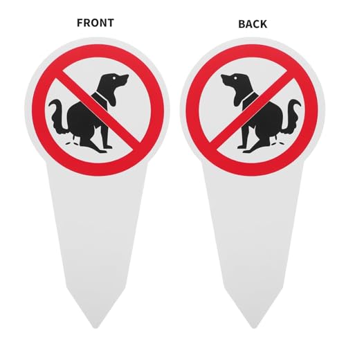 Kein Hundeklo Schild - 2 Stück 300x150mm UV-Beständig Kein Hundeklo Steckschild Groß, Schild Hunde Kacken Verboten für Garten, Wiese, Hof, Park, Wetterfestes Warnschild