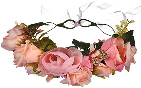 Handmade Adjustable Flower Wreath Headband Halo Floral Crown Garland Headpiece Wedding Festival Party