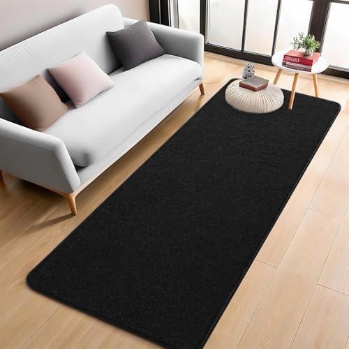 FALARK 2x6 Bedside Runner Rug, Black Hallway Area Rugs for