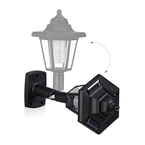 Relaxdays Solar Wandlaterne im 2er Set, nostalgische LED Solarlampe für draußen, energiesparend, wasserdicht, schwarz – Bild 7