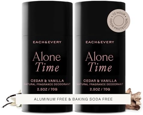 Each & Every Natural Deodorant, EWG Verified & Vegan, 2 Pack (2.5oz)