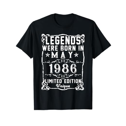 Cumpleaños Mayo 1986 Edición Limitada Regalo Legend May Camiseta