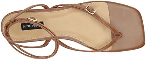 Nine West Women's Nelson Flat Sandal, New Luggage 120, 9 | Image 4