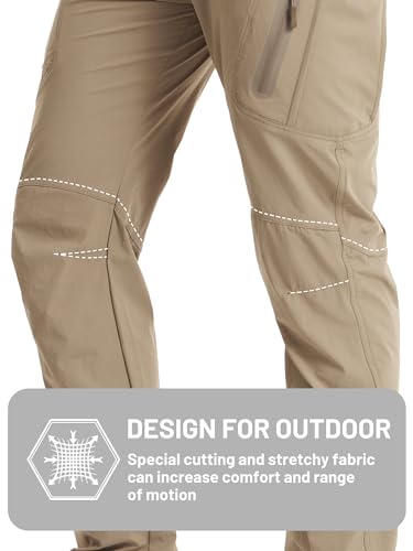 Image of TACVASEN Men's Tactical Pants Quick-Dry Water-Resistant Lightweight Hiking Pants with 8 Pockets
