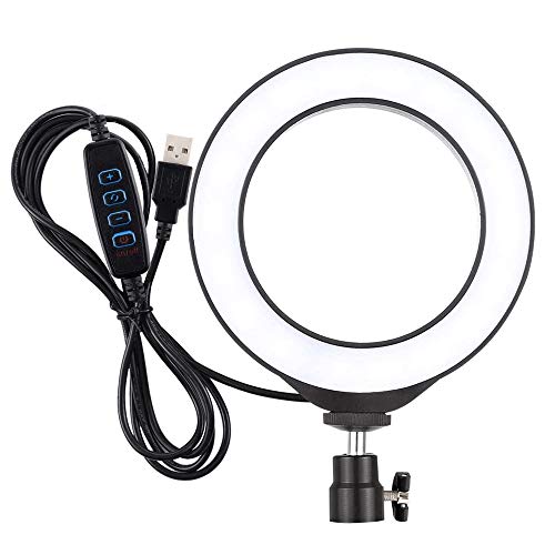 Selfie Ringlicht mit Stativ Ring-Blitzgeräte Dimmbare Mini-LED-Ringlicht, Spiegel for Beauty Blog Make Up Selfie Studio Portrait Video Fotografie