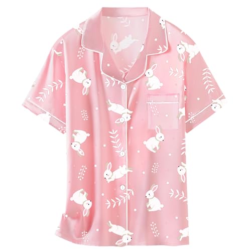 Image of Girls & Womens Satin Pajamas Set, Silk Button-Down Sleepwear 2 Piece Nightwear, 3 Years - Women XXL